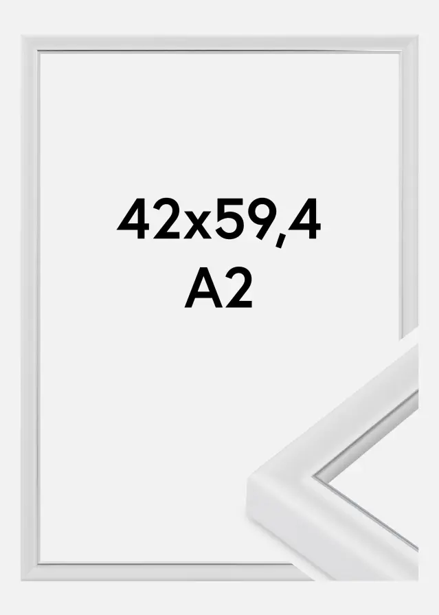 Cadre Canterbury Verre Acrylique Blanc 42x59,4 cm (A2)