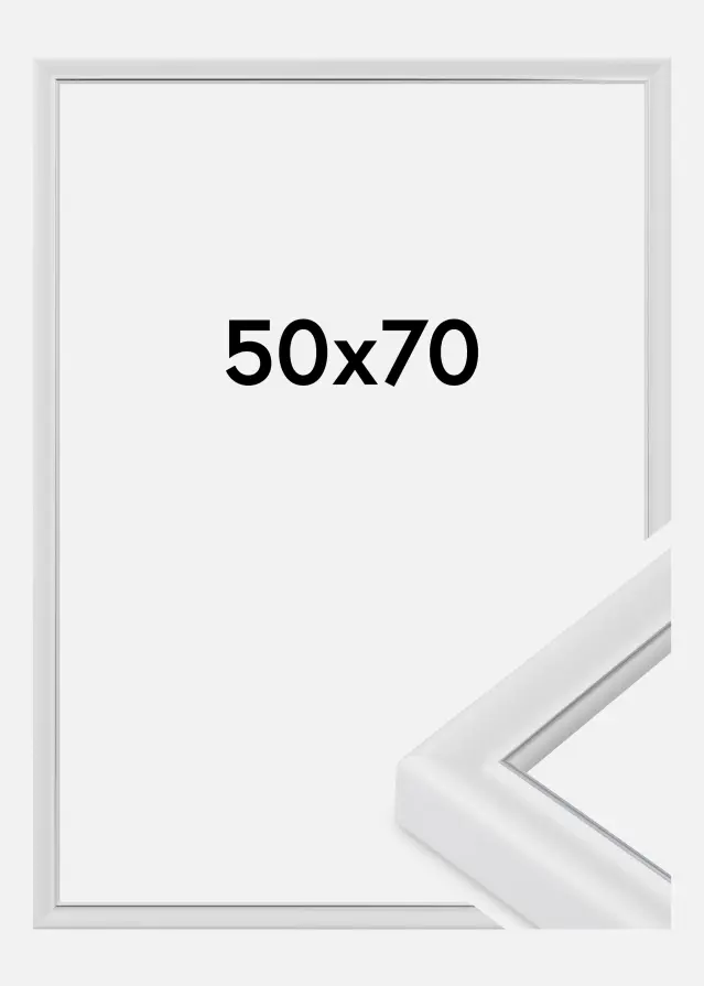 Cadre Canterbury Verre Acrylique Blanc 50x70 cm