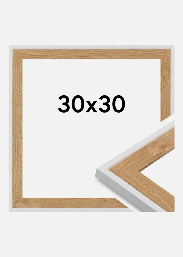 Cadre Linea Verre Acrylique Beech / White 30x30 cm