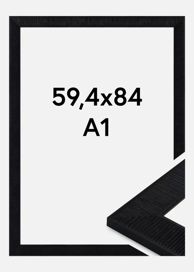 Cadre Linea Verre Acrylique Black 59.4x84 cm (A1)