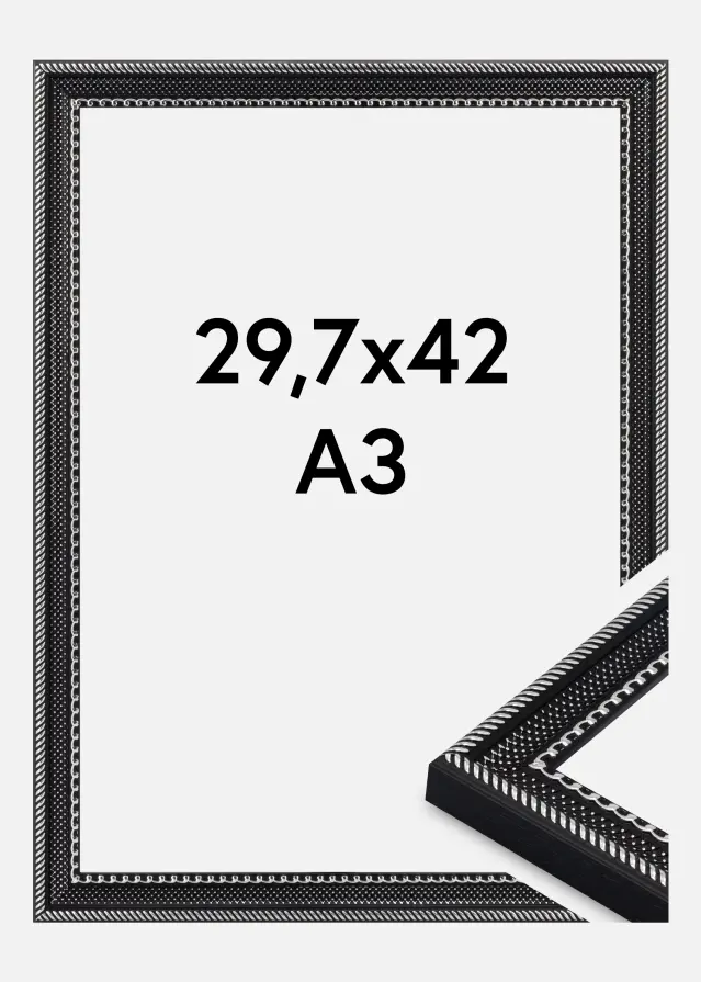 Cadre Trellis Verre Acrylique Vintage Black 29.7x42 cm (A3)