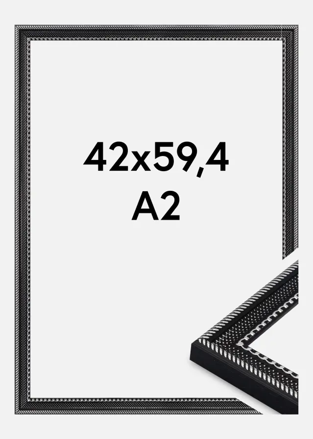 Cadre Trellis Verre Acrylique Vintage Black 42x59.4 cm (A2)