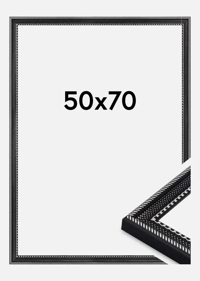 Cadre Trellis Verre Acrylique Vintage Black 50x70 cm
