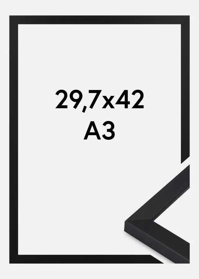 Cadre Oban Verre Acrylique Noir 29,7x42 cm (A3)