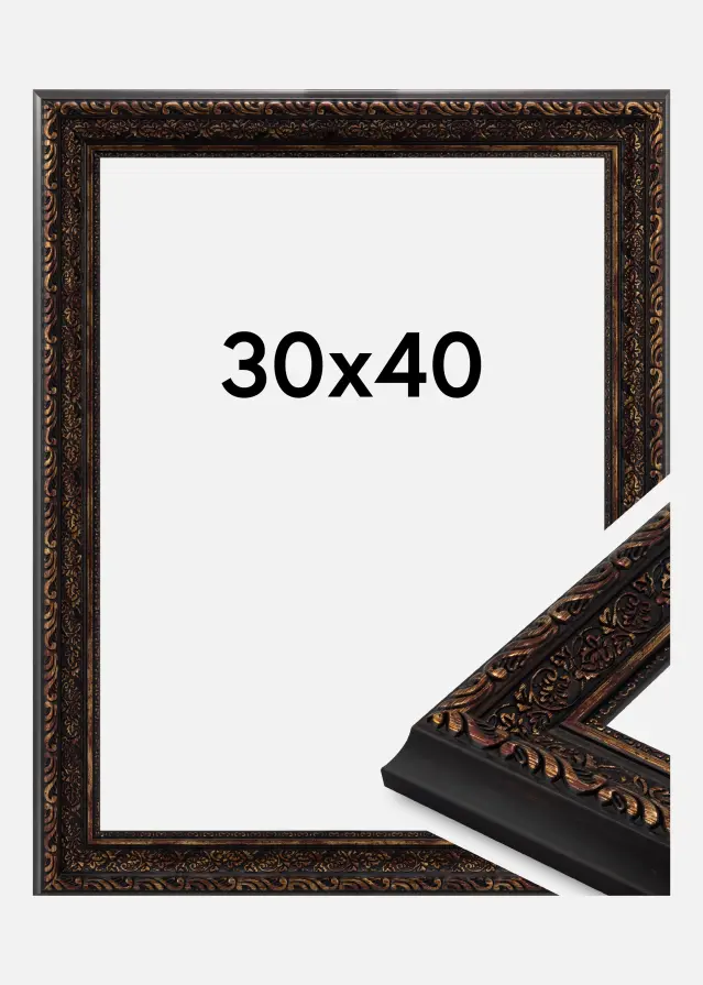 Cadre Ornato Verre Acrylique Vintage Gold 30x40 cm