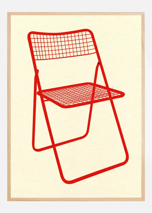 Ted Net Chair Red Poster