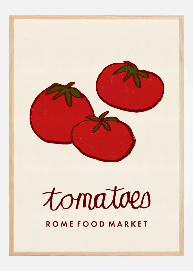 Food Art - Tomatoes Rome Food Market Poster