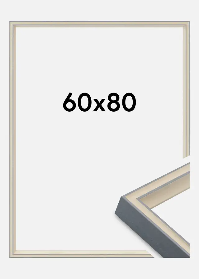 Cadre Riga Verre Acrylique Gris 60x80 cm