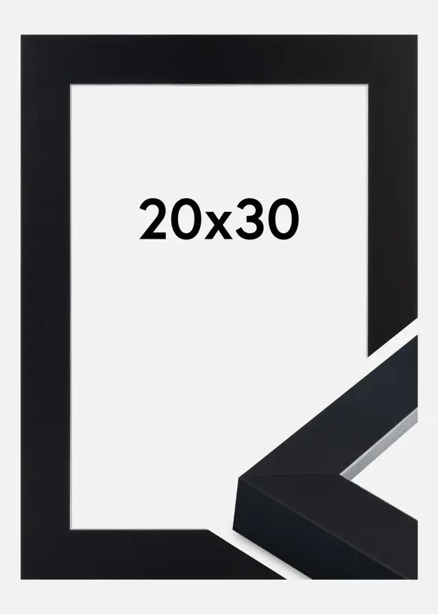 Cadre Sussex Verre Acrylique Noir/Argent 20x30 cm