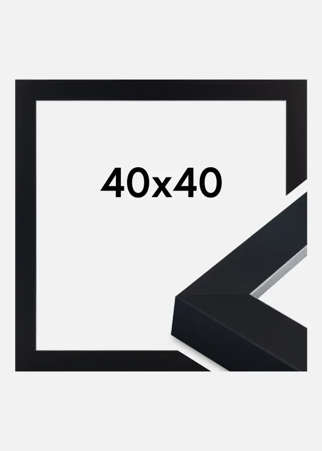 Cadre Sussex Verre Acrylique Noir/Argent 40x40 cm