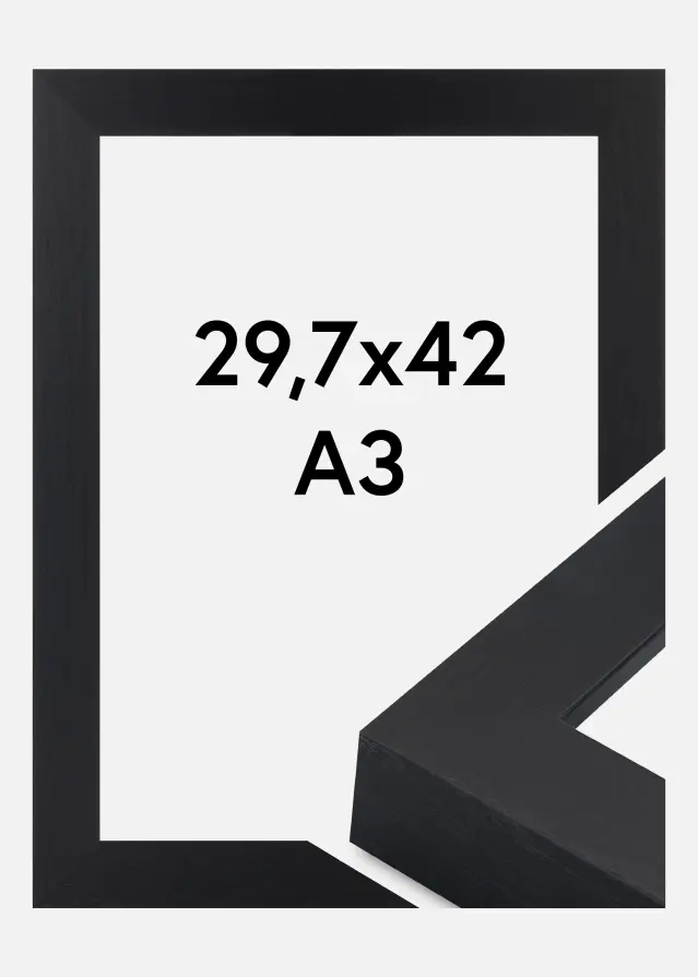 Cadre Wells Verre Acrylique Noir 29,7x42 cm (A3)