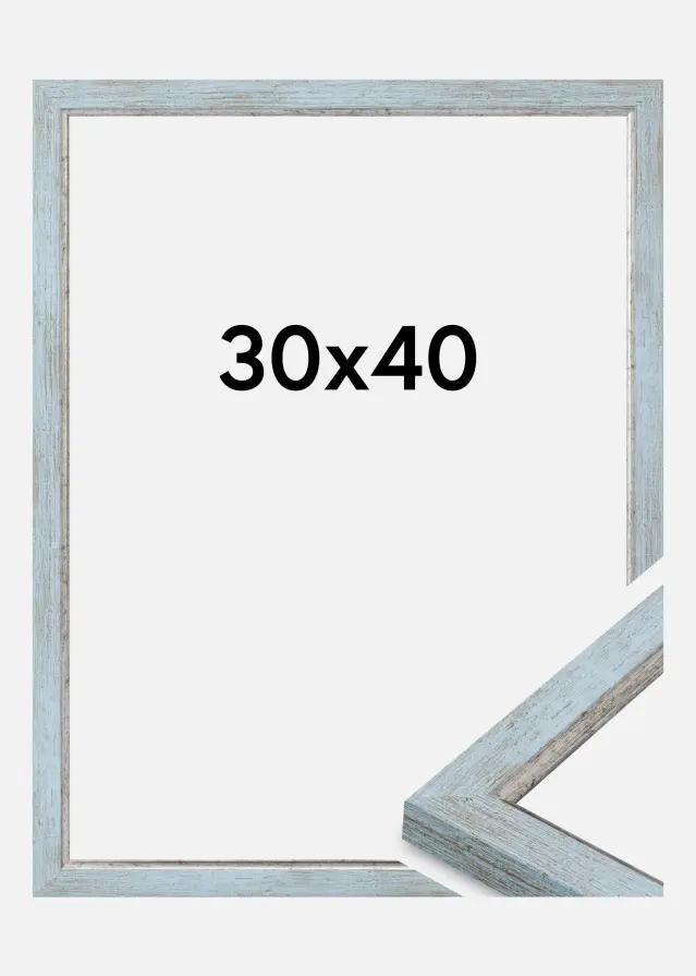 Cadre Whitby Verre Acrylique Bleu 30x40 cm