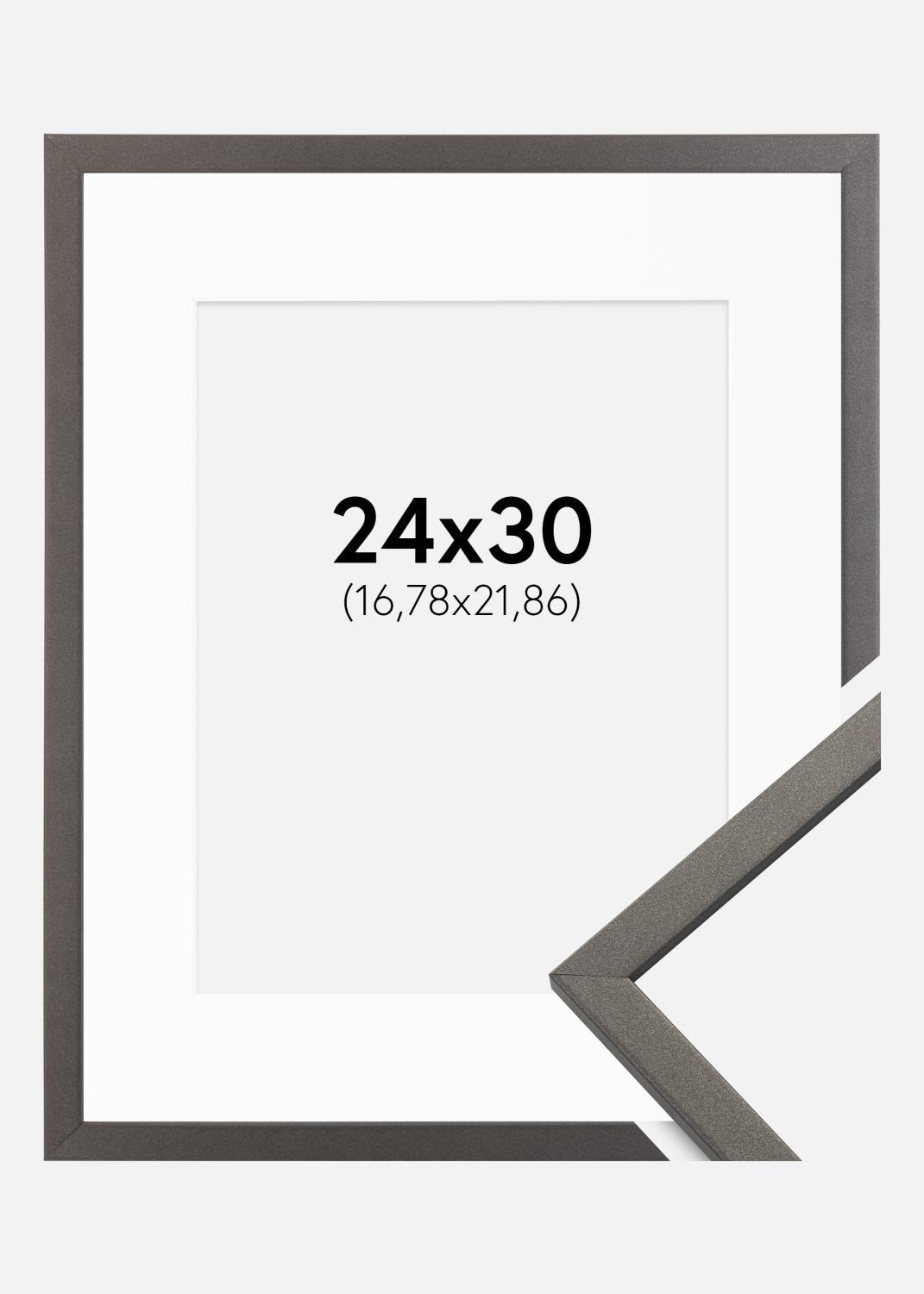 Product Image for Cadre Edsbyn Graphite 24x30 cm - Passe-partout Blanc 7x9 pouces