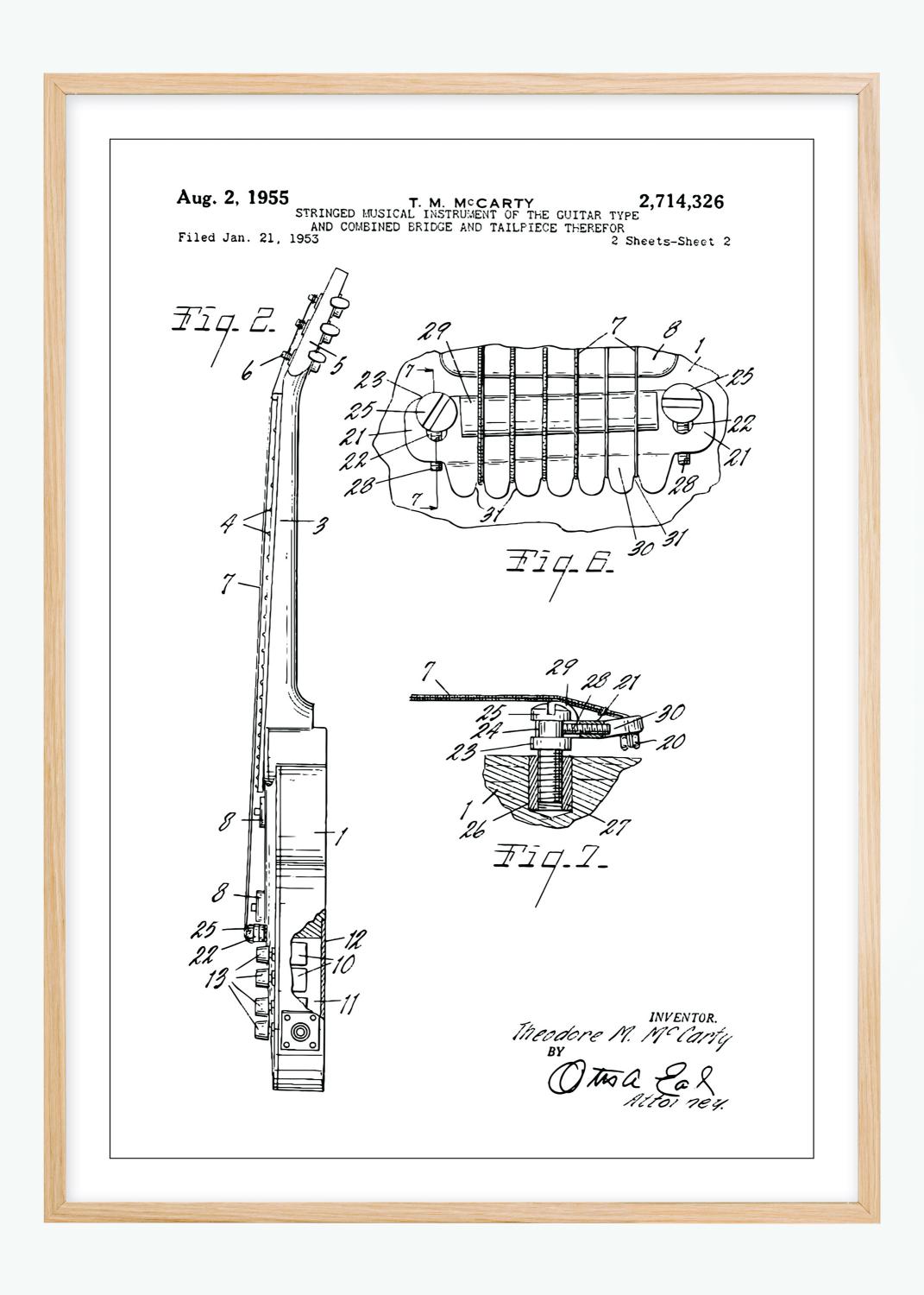 Product Image for Dessin de brevet - Guitare électrique II - Poster (30x40 cm)