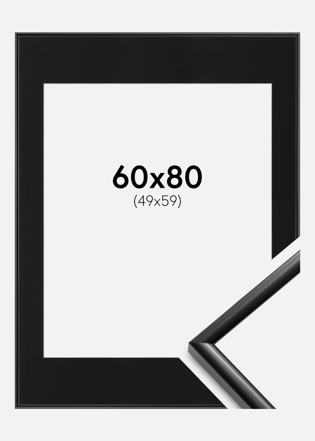 Cadre New Lifestyle Noir 60x80 cm - Passe-partout Noir 50x60 cm