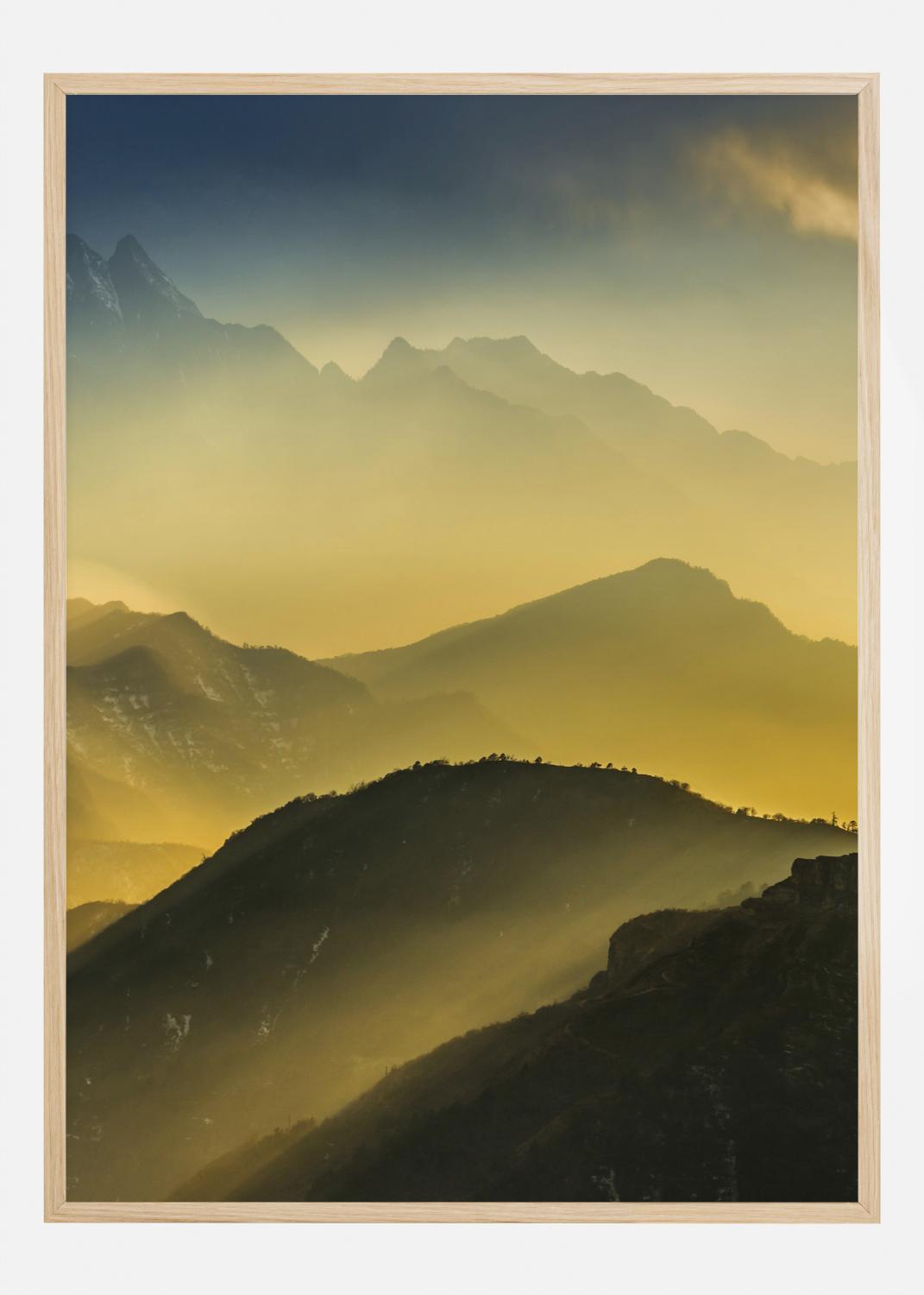 Product Image for The Cattleback Mountain Sunset Poster (30x40 cm)