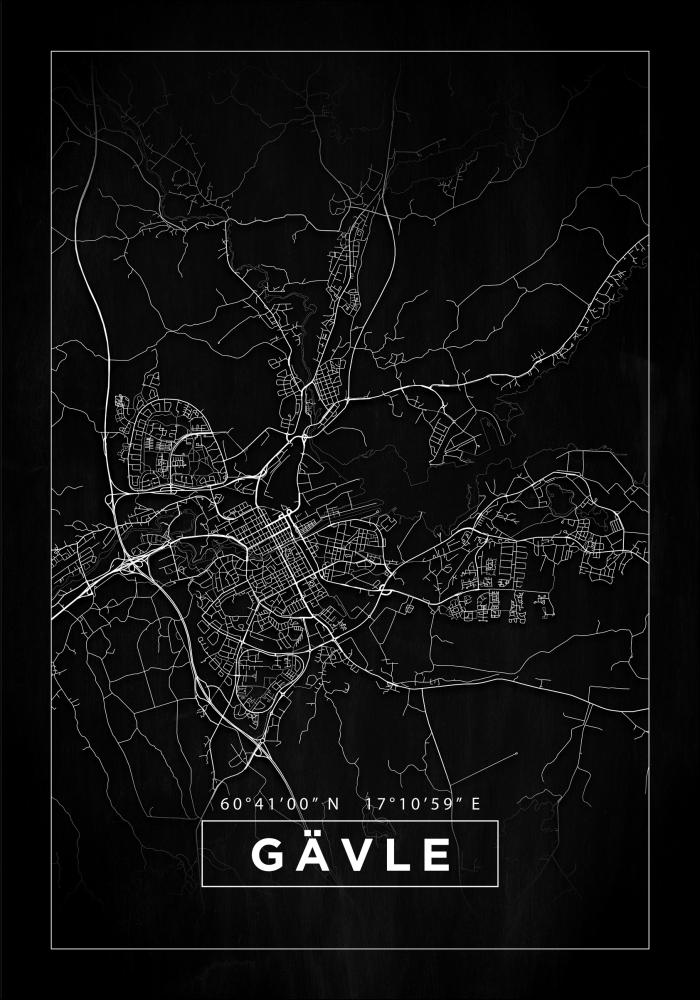 Map - Gävle - Black