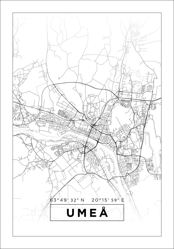 Map - Umeå - White