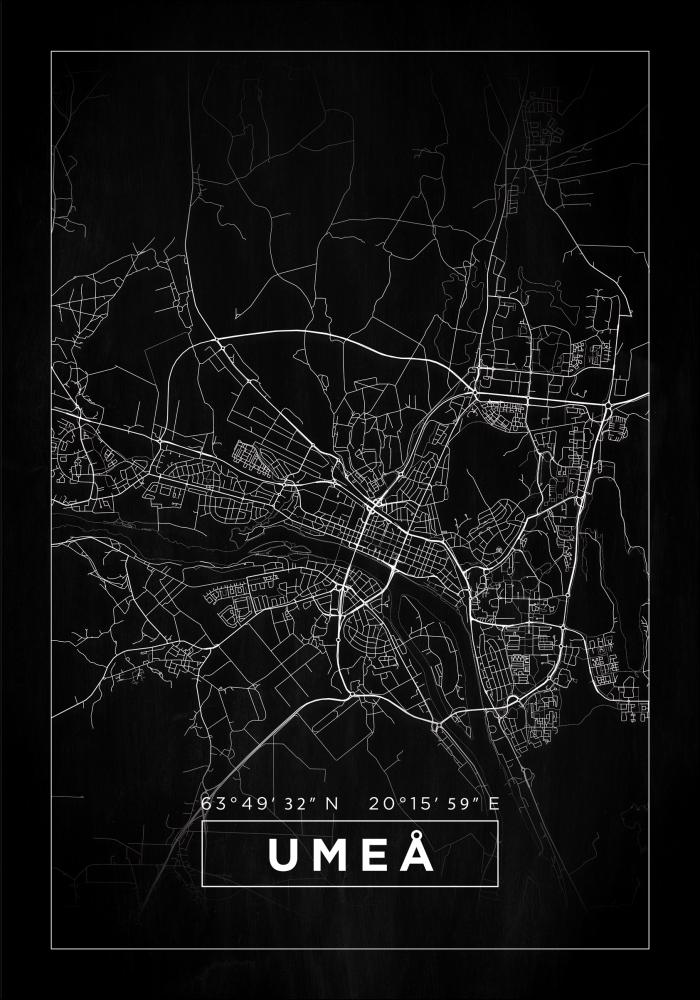 Map - Umeå - Black