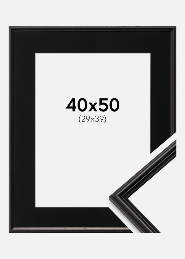 Cadre Horndal Noir 40x50 cm - Passe-partout Noir 30x40 cm
