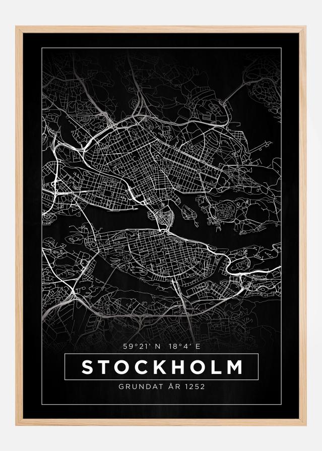 Map - Stockholm - Black