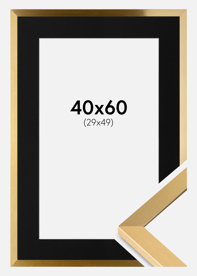 Cadre Selection Or 40x60 cm - Passe-partout Noir 30x50 cm