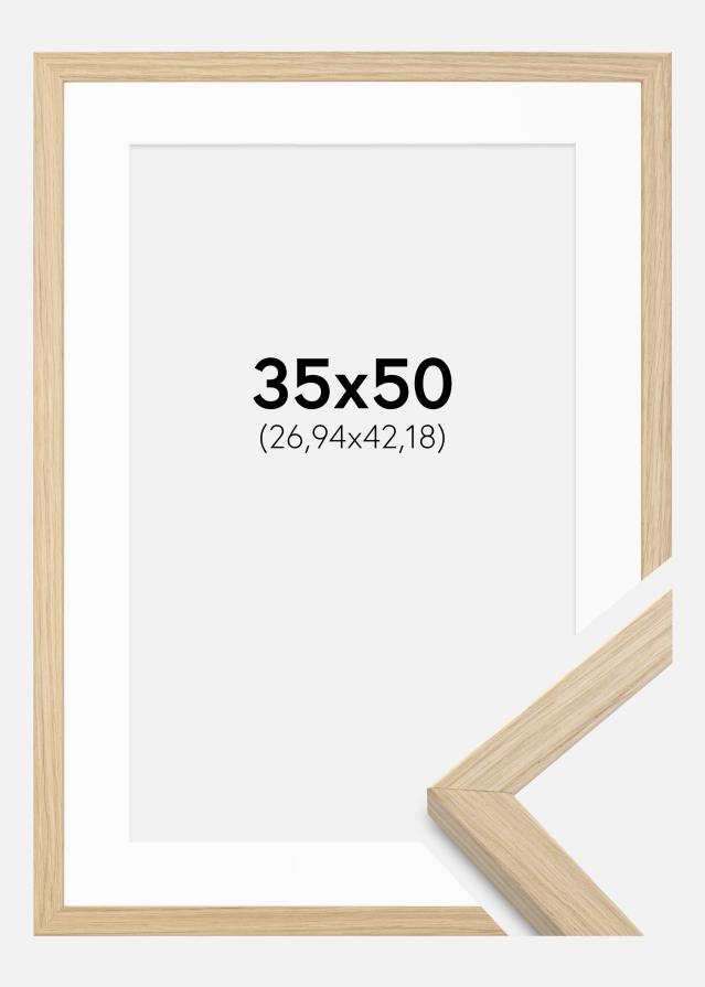 Cadre Grimsåker Chêne 35x50 cm - Passe-partout Blanc 11x17 pouces