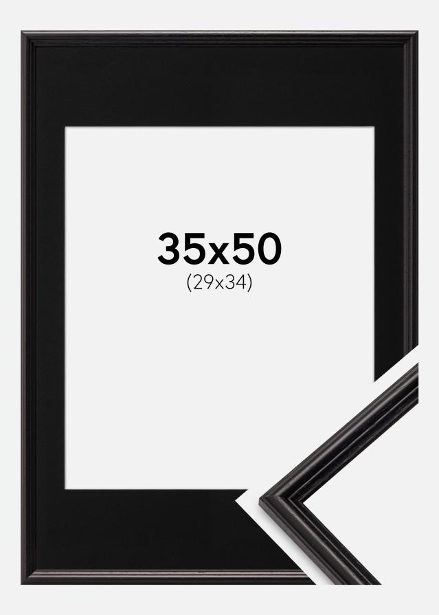 Cadre Horndal Noir 35x50 cm - Passe-partout Noir 30x35 cm