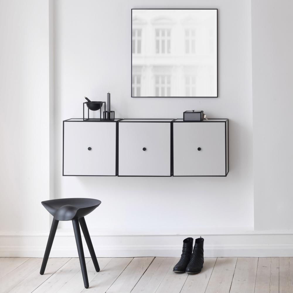 Miroir View by Lassen Noir 70x70 cm
