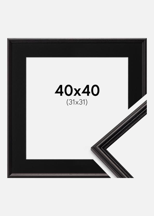 Cadre Horndal Noir 40x40 cm - Passe-partout Noir 32x32 cm