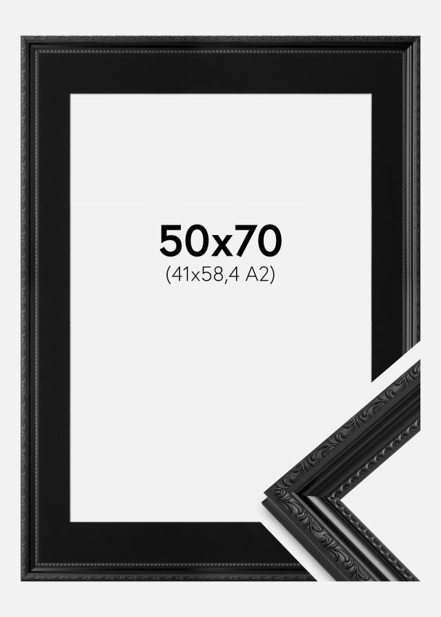 Cadre Abisko Noir 50x70 cm - Passe-partout Noir 42x59,4 cm