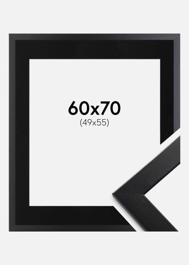 Cadre Trendline Noir 60x70 cm - Passe-partout Noir 50x56 cm