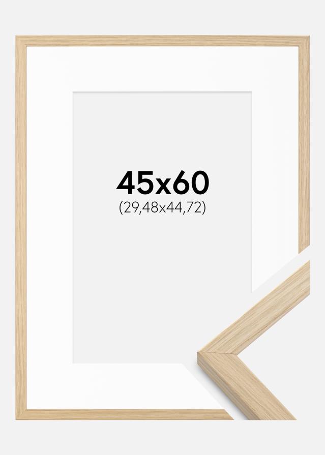 Cadre Grimsåker Chêne 45x60 cm - Passe-partout Blanc 12x18 pouces