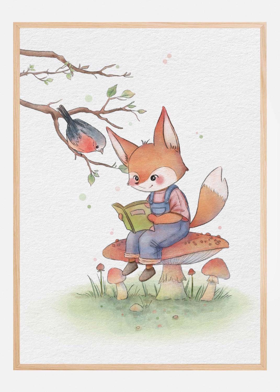 Product Image for Fox and Bird Illustration Poster (30x40 cm)