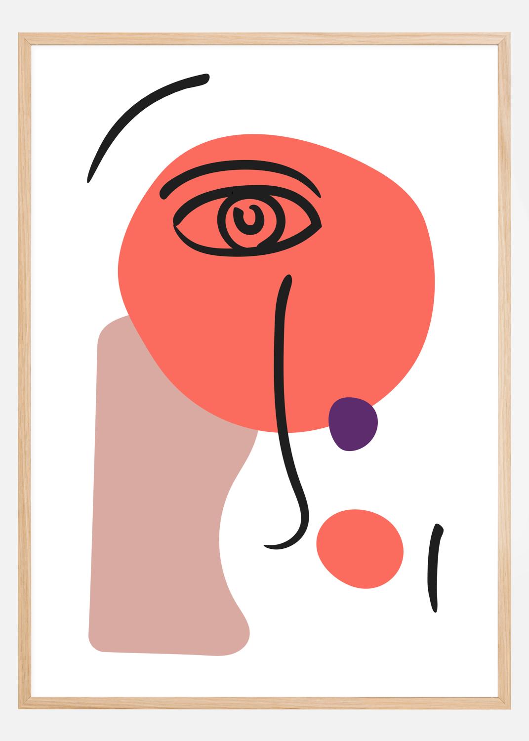 Product Image for Abstract Face - Red I Poster (21x29,7 cm (A4))