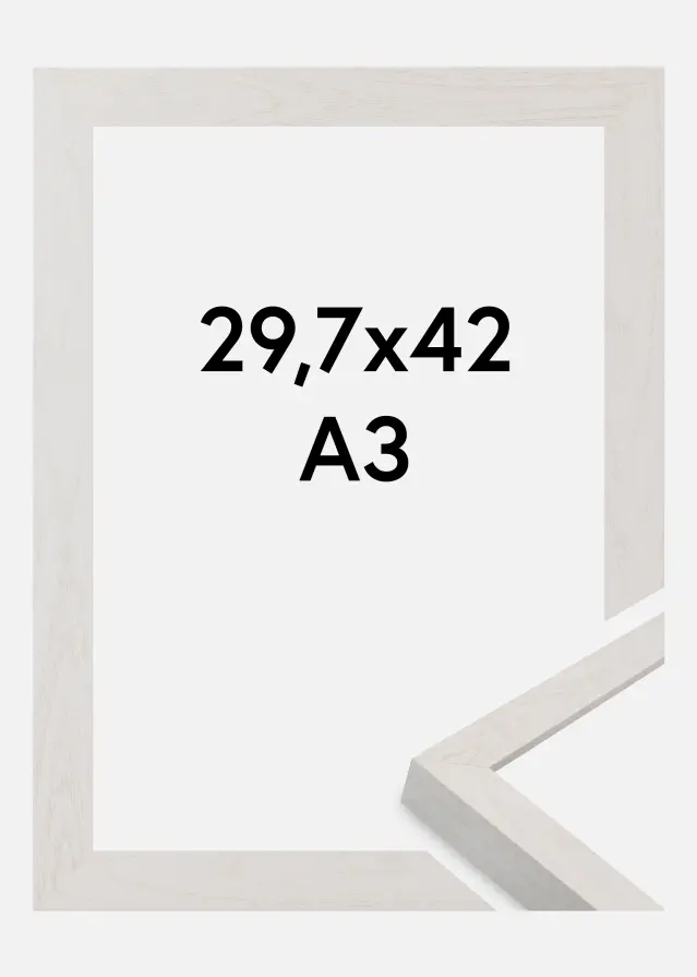 Cadre Wells Verre Acrylique Blanc 29,7x42 cm (A3)