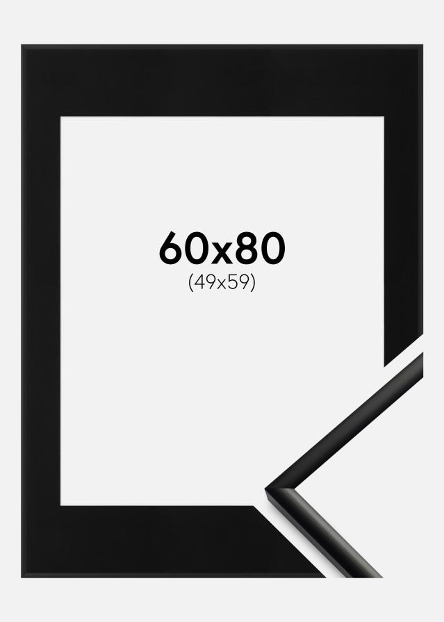 Cadre New Lifestyle Mat Noir 60x80 cm - Passe-partout Noir 50x60 cm
