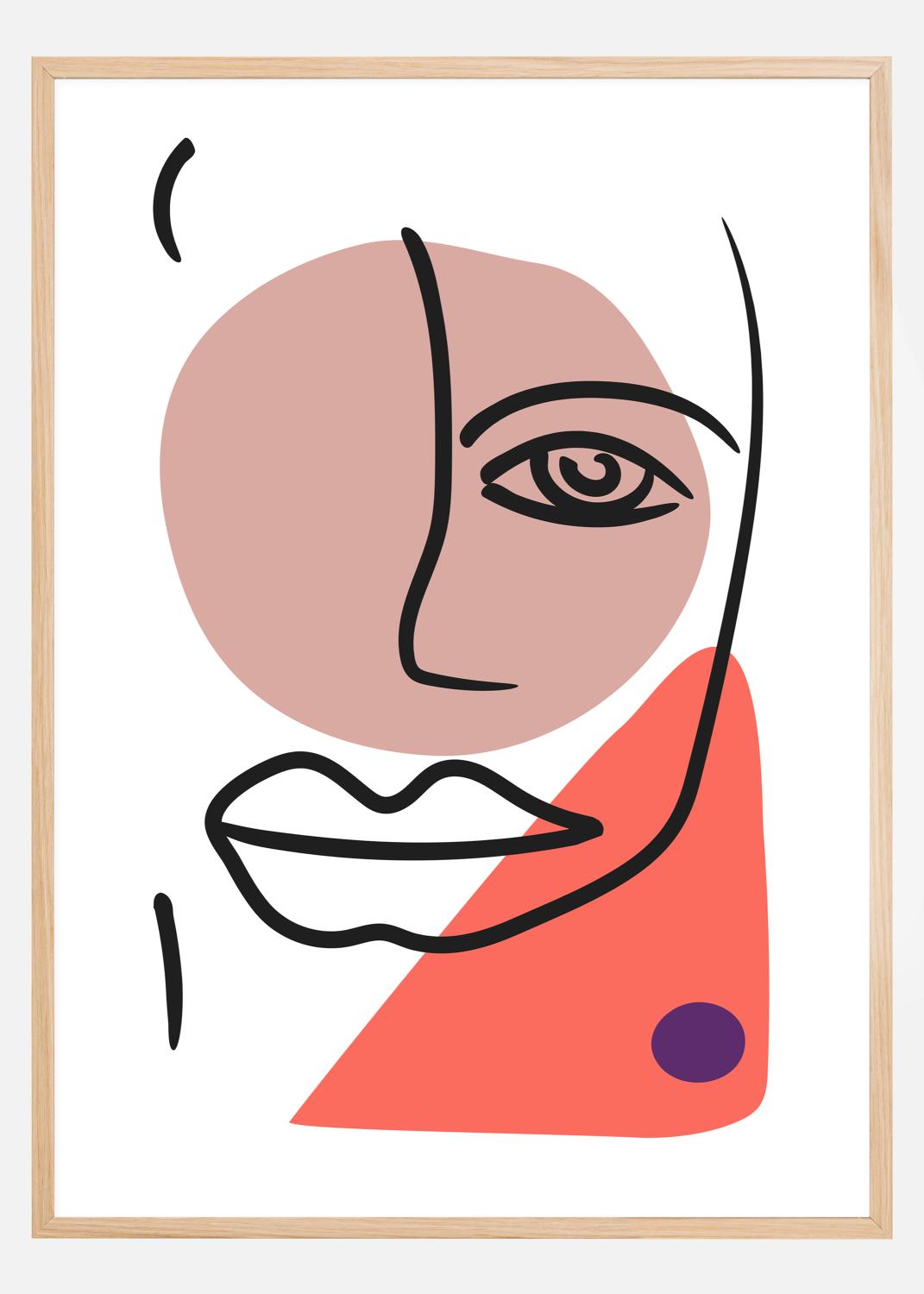 Product Image for Abstract Face - Red II Poster (21x29,7 cm (A4))