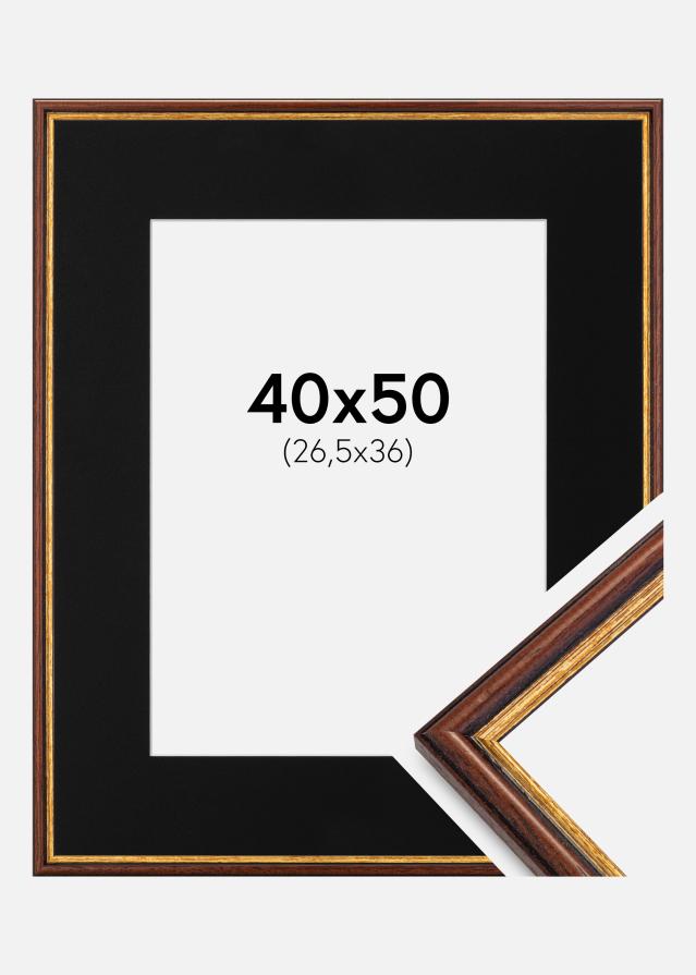 Cadre Horndal Marron 40x50 cm - Passe-partout Noir 27,5x37 cm