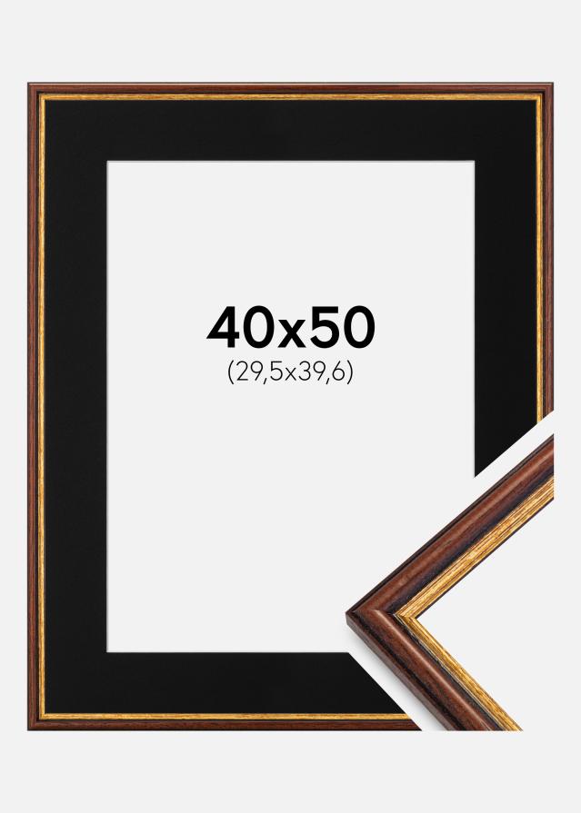 Cadre Horndal Marron 40x50 cm - Passe-partout Noir 12x16 pouces