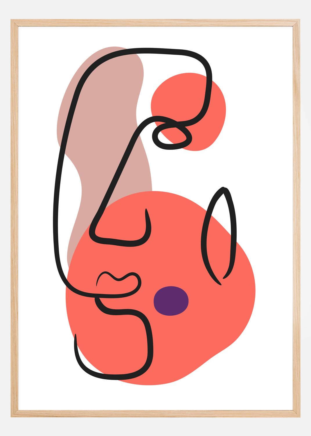 Product Image for Abstract Face - Red III Poster (21x29,7 cm (A4))