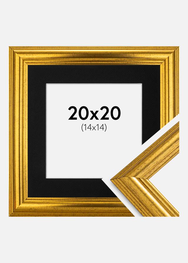 Cadre Västkusten Or 20x20 cm - Passe-partout Noir 15x15 cm