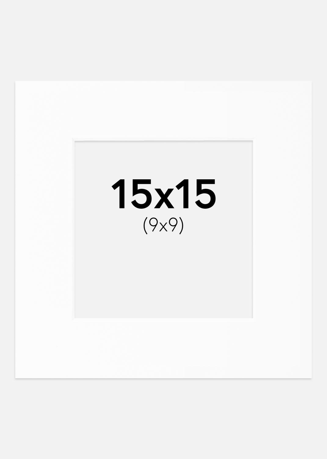 Product Image for Passe-partout Blanc Standard (noyau blanc) 15x15 cm (9x9)