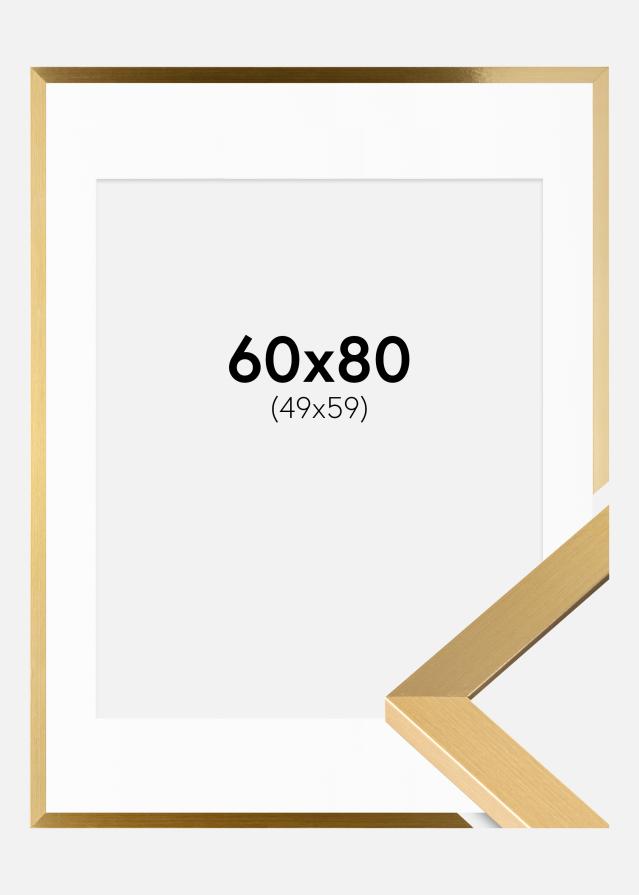Cadre Selection Or 60x80 cm - Passe-partout Blanc 50x60 cm