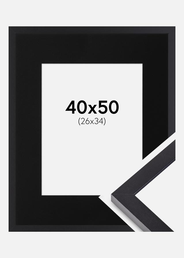 Cadre Selection Noir 40x50 cm - Passe-partout Noir 27x35 cm