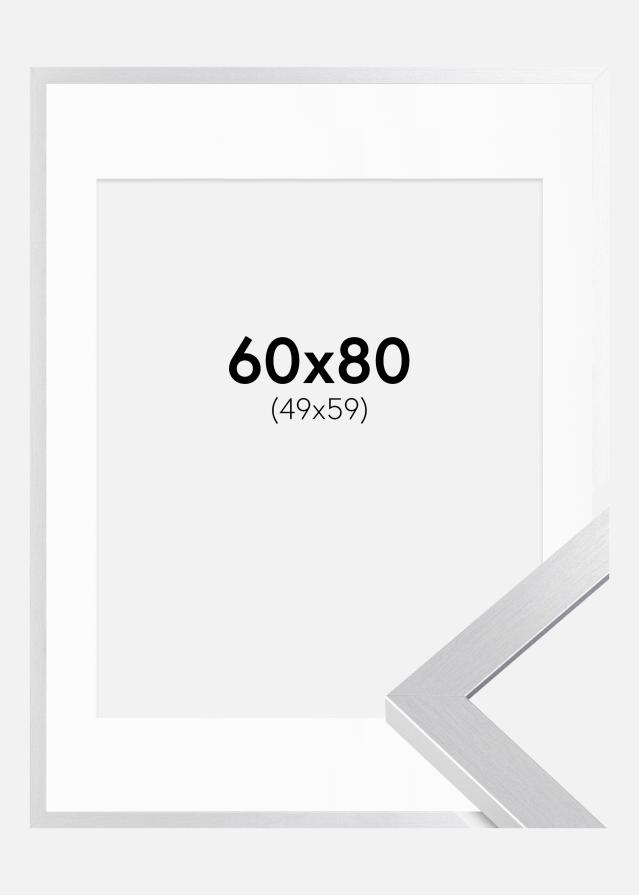 Cadre Selection Argent 60x80 cm - Passe-partout Blanc 50x60 cm
