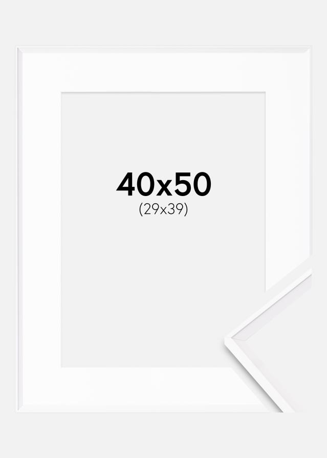 Cadre Desire Blanc 40x50 cm - Passe-partout Blanc 30x40 cm