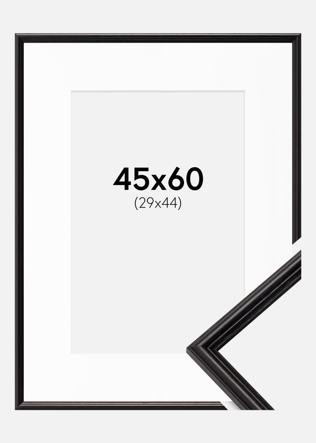 Cadre Horndal Noir 45x60 cm - Passe-partout Blanc 30x45 cm