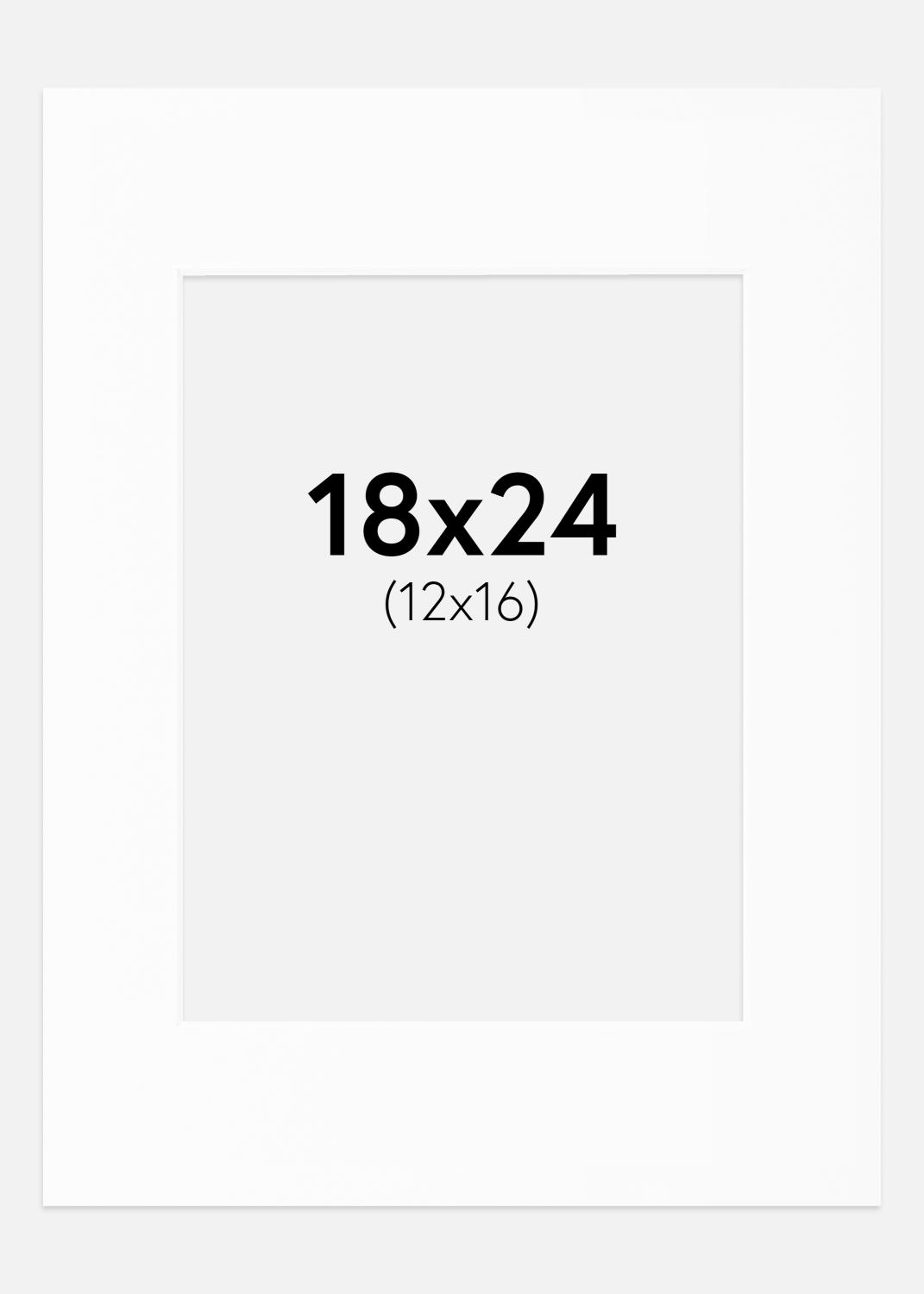 Product Image for Passe-partout Blanc Standard (noyau blanc) 18x24 cm (12x16)