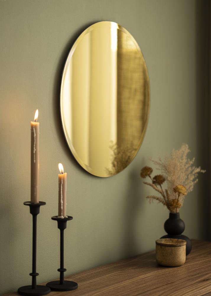 KAILA Miroir rond Gold Deluxe diamètre 50 cm